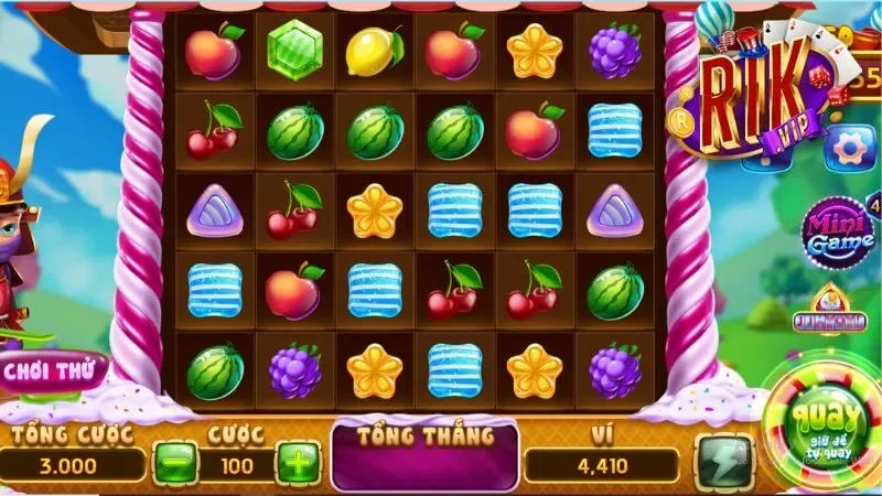 Các biểu tượng chức năng của trò chơi Candy Fruit Samurai Các biểu tượng chức năng của trò chơi Candy Fruit Samurai